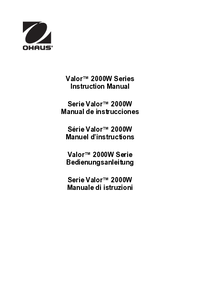 Thumbnail of document Manual - Valor 2000 Series, OHAUS Washdown Toploader Balance